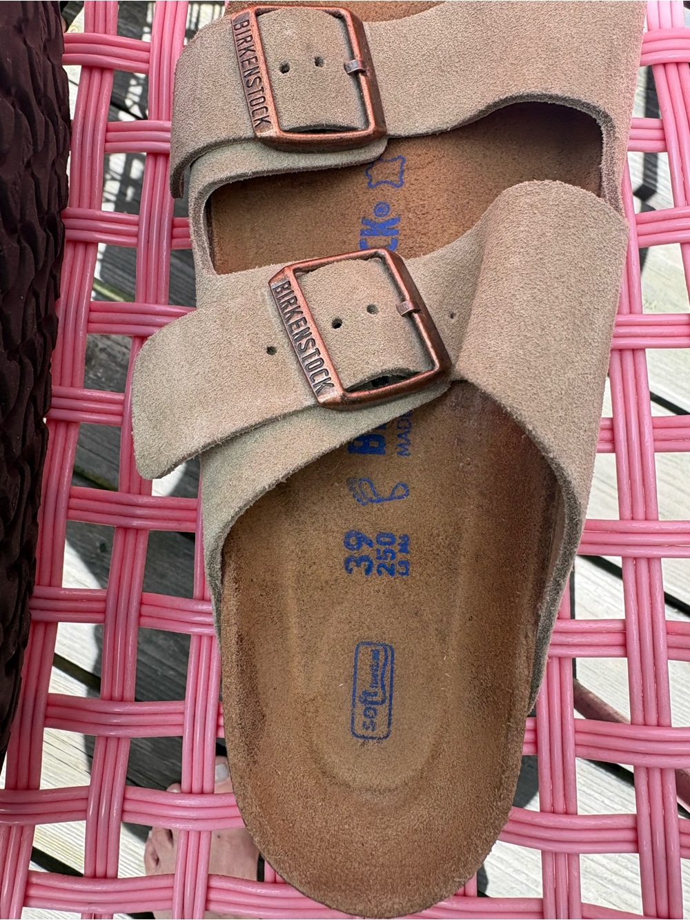 Birkenstock women’s Arizona Suede Sandals in Taupe - Picture 5 of 10